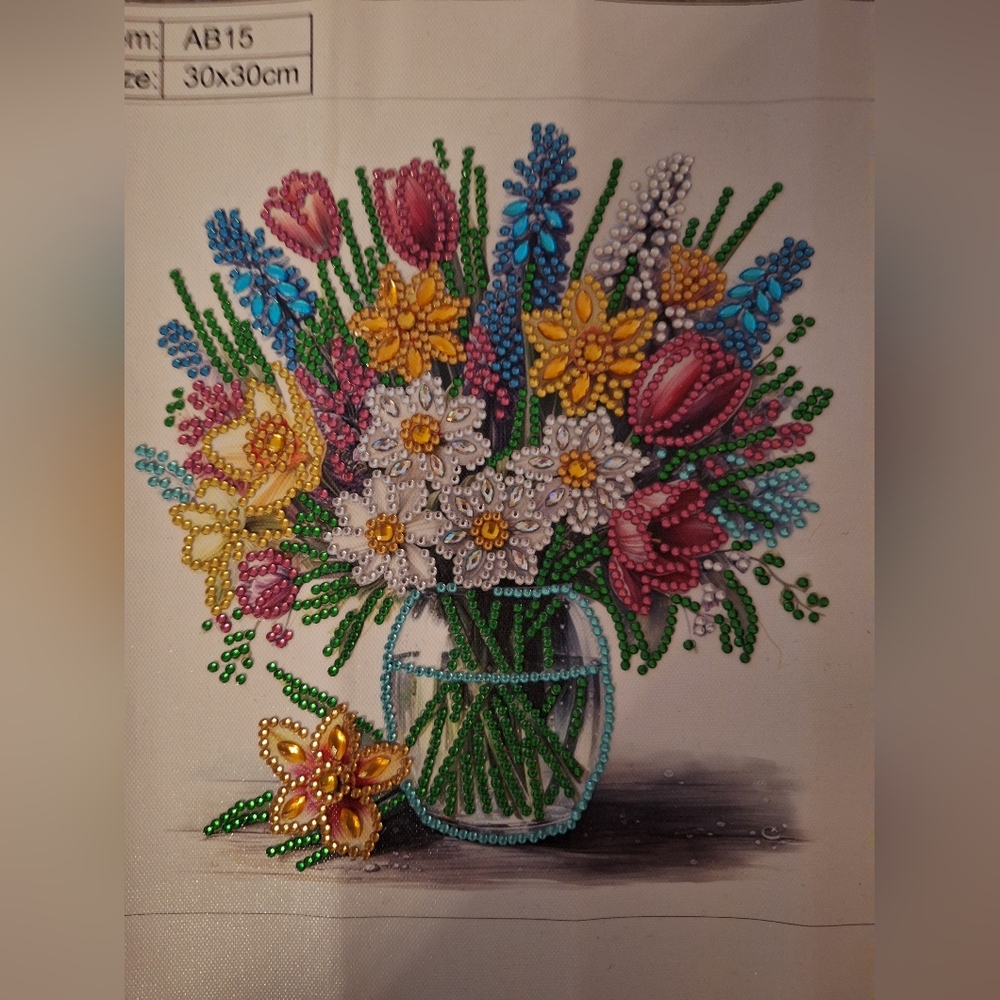 Mother's Days Flowers That Will Last Forever  Diamond Art Completed & Sealed